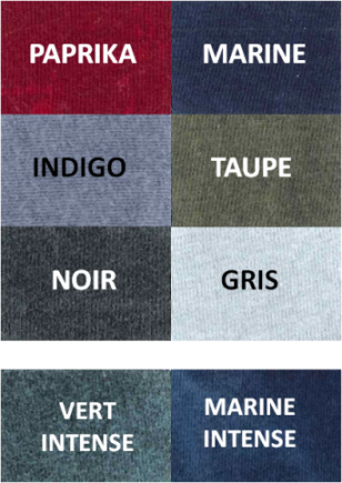 coloris homme col tunisien manches longues